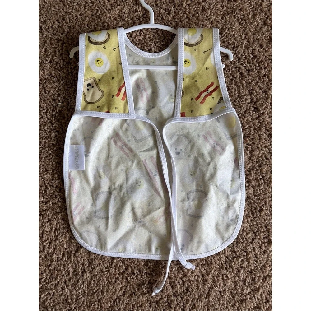 Bapron Baby Made in USA Bacon Eggs Smiley Breakfast Baby Toddler Preschool Apron